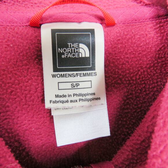 The North Face Polartec Raspberry Pink Full Zip Hooded Jacket Small - Picture 10 of 13